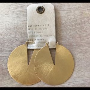 Anthropologie Lunar Cutout Hoops